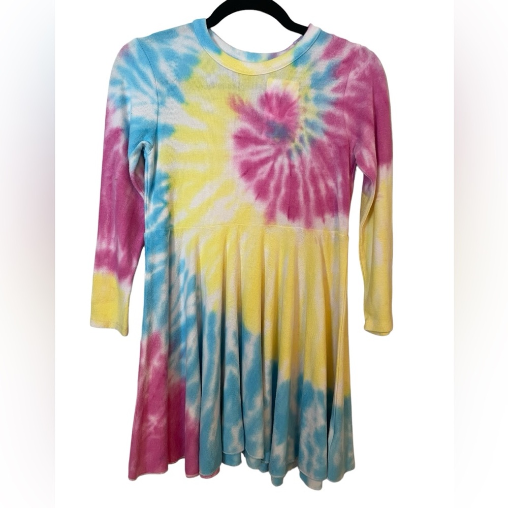 Chaser Brand Kid Partie-K Partie Tie Dye Long Sleeve Dress NWT Size 12
